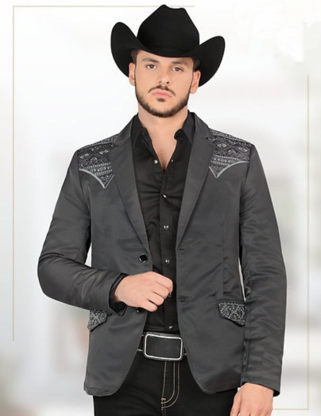 WESTERN COWBOY EMBROIDERED BLAZER