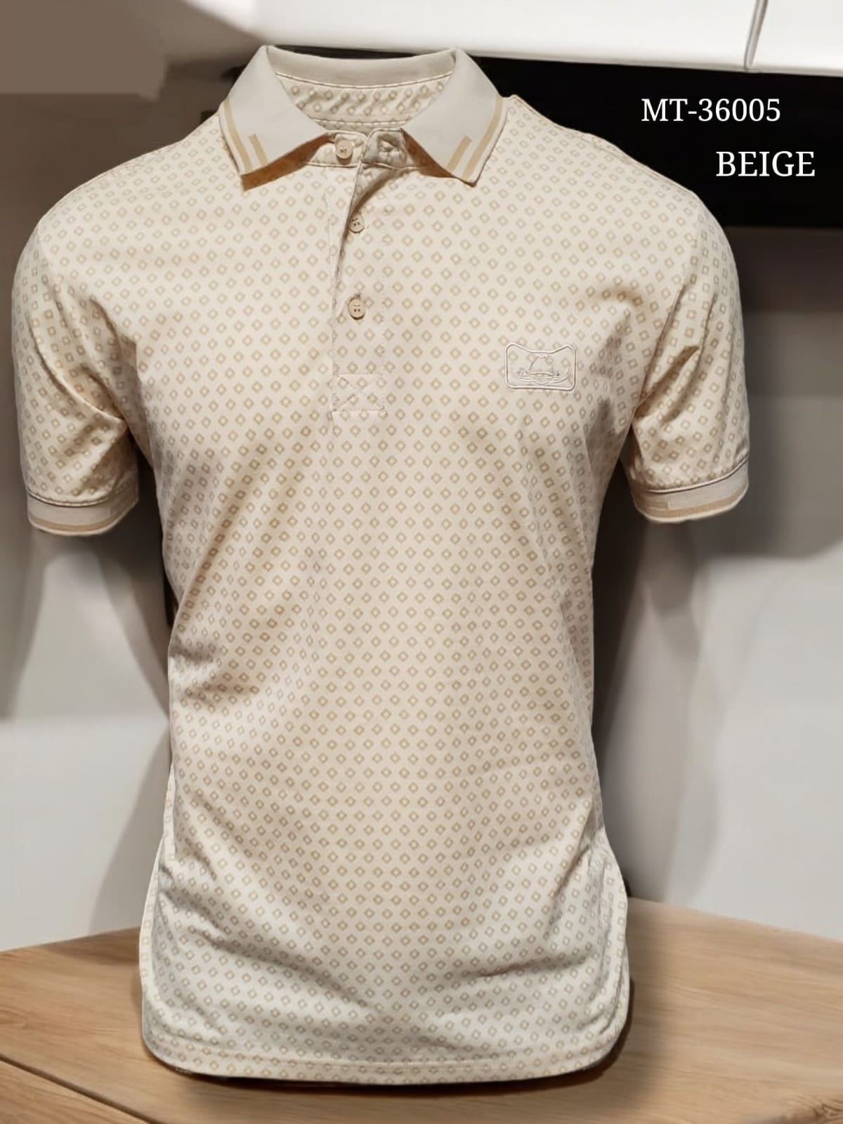 MEN MODERN PRINTED POLO SHIRT