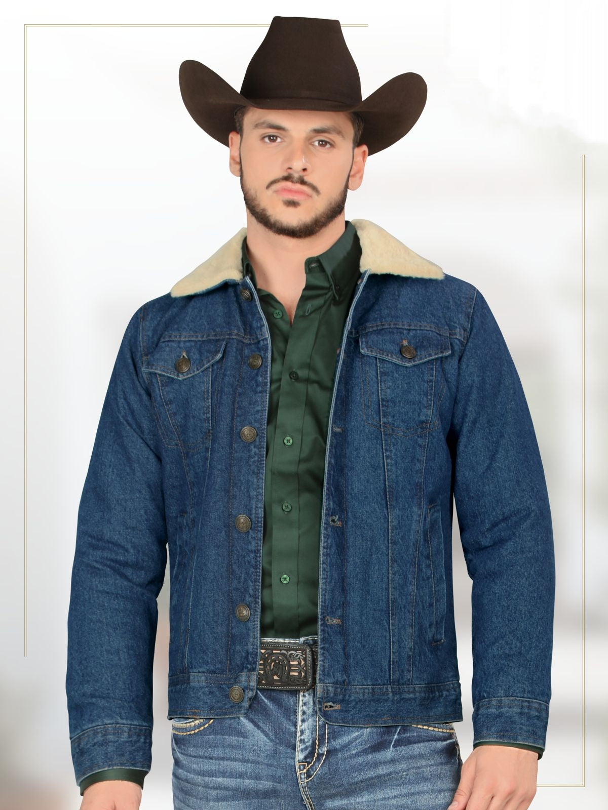 MEN'S FLEECE LINED THERMAL DENIM JACKET