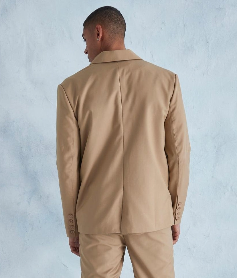 OVERSIZED BOXY ZIPPER DETAIL JACKET BLAZER