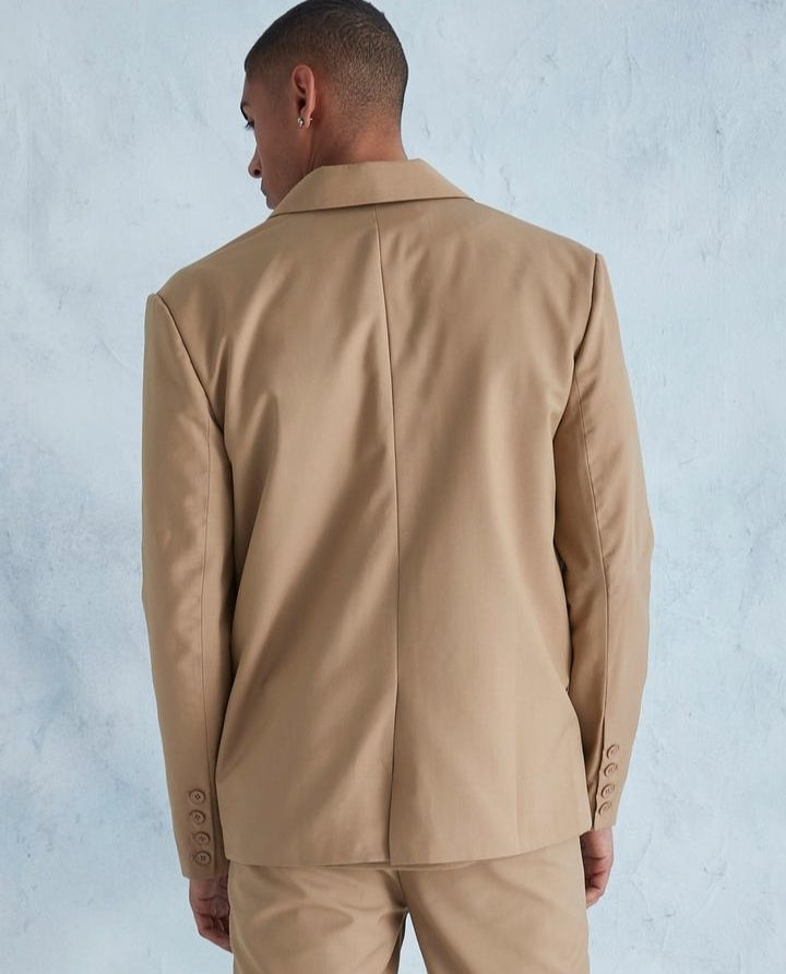 OVERSIZED BOXY ZIPPER DETAIL JACKET BLAZER