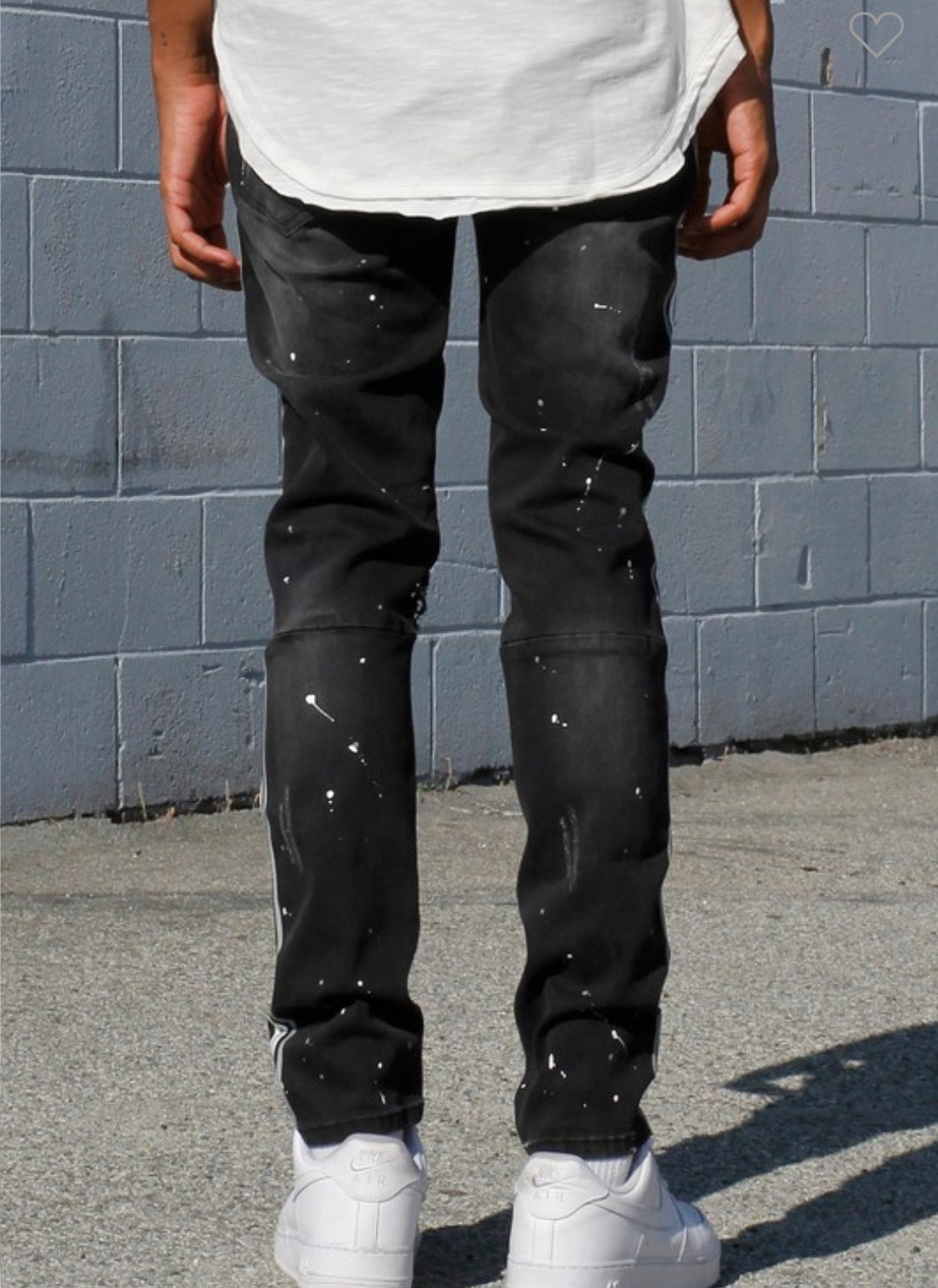 RHINESTONE PATCHED RIPPED DESTROYED JEANS