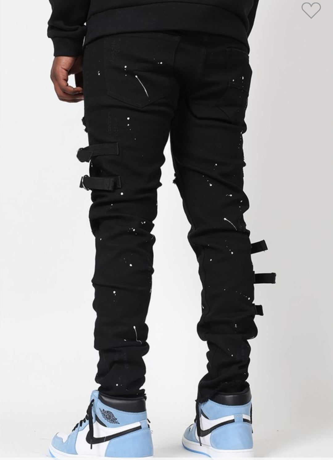 BELTED RIPPED DESTROYED MEN'S JEAN'S