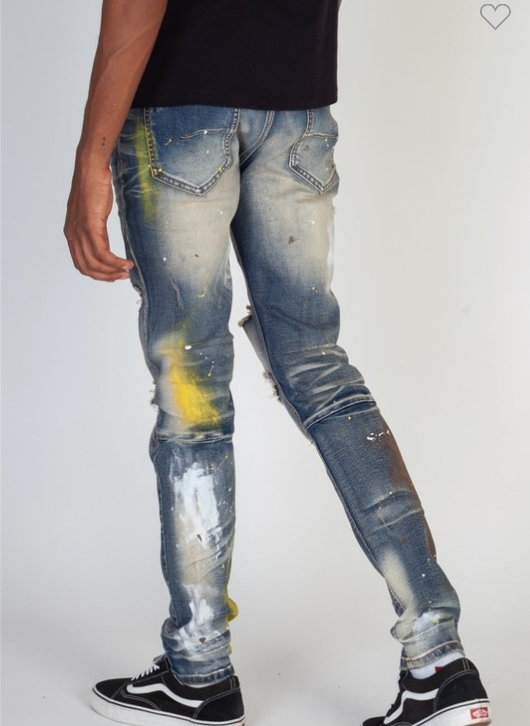 PAINTED RIPPED DESTROYED JEANS