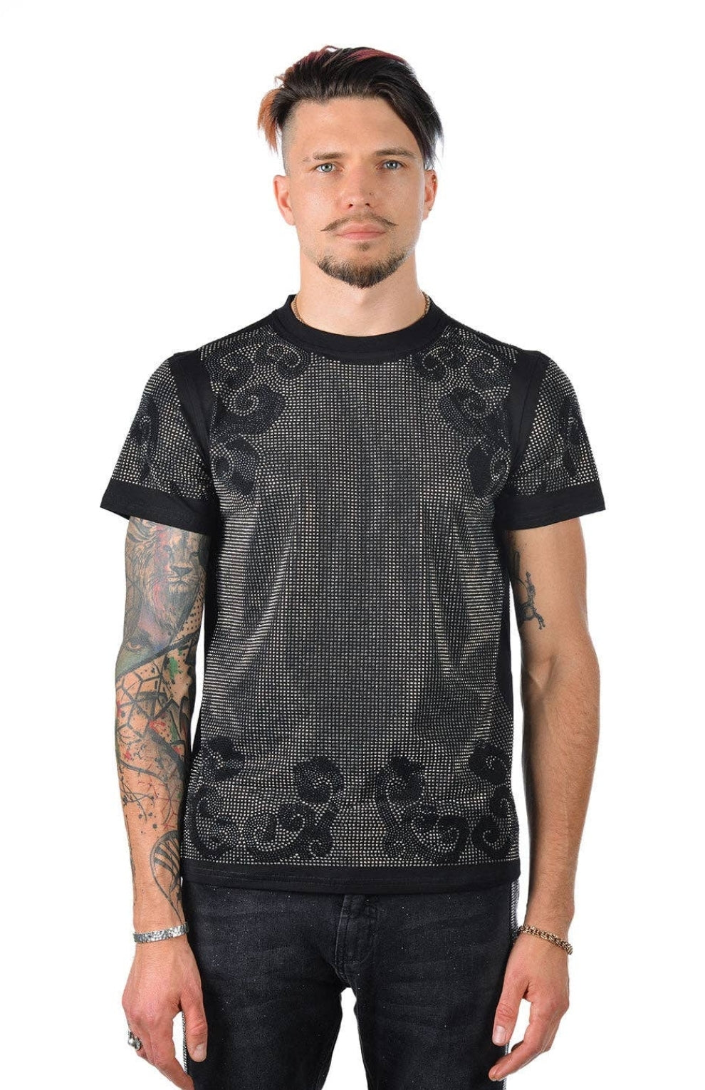 MEN'S RHINESTONE DETAILS SHIRT