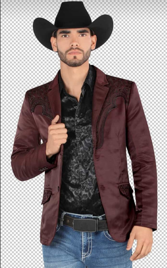 WESTERN EMBROIDERED MEN'S COWBOY BLAZER