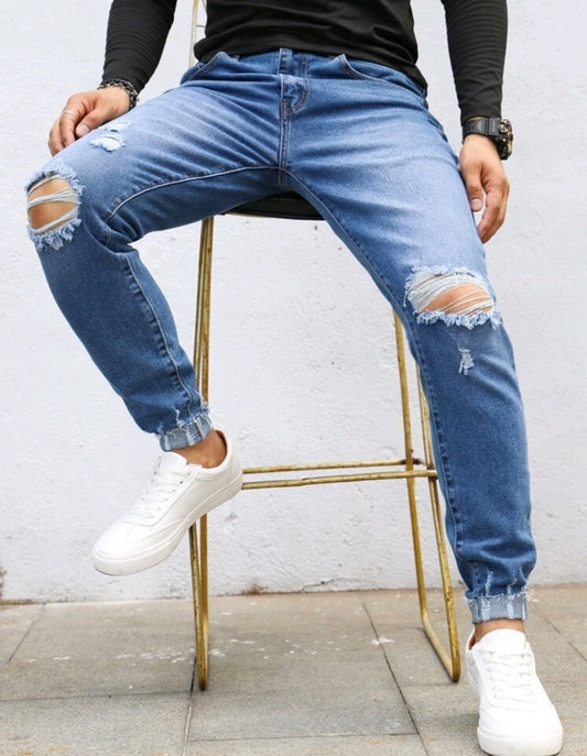 RIPED STRETCH MEN'S JEAN'S