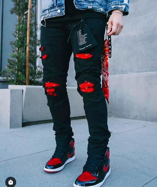 PAISLEY PATCHES RIPS KNEE JEAN'S