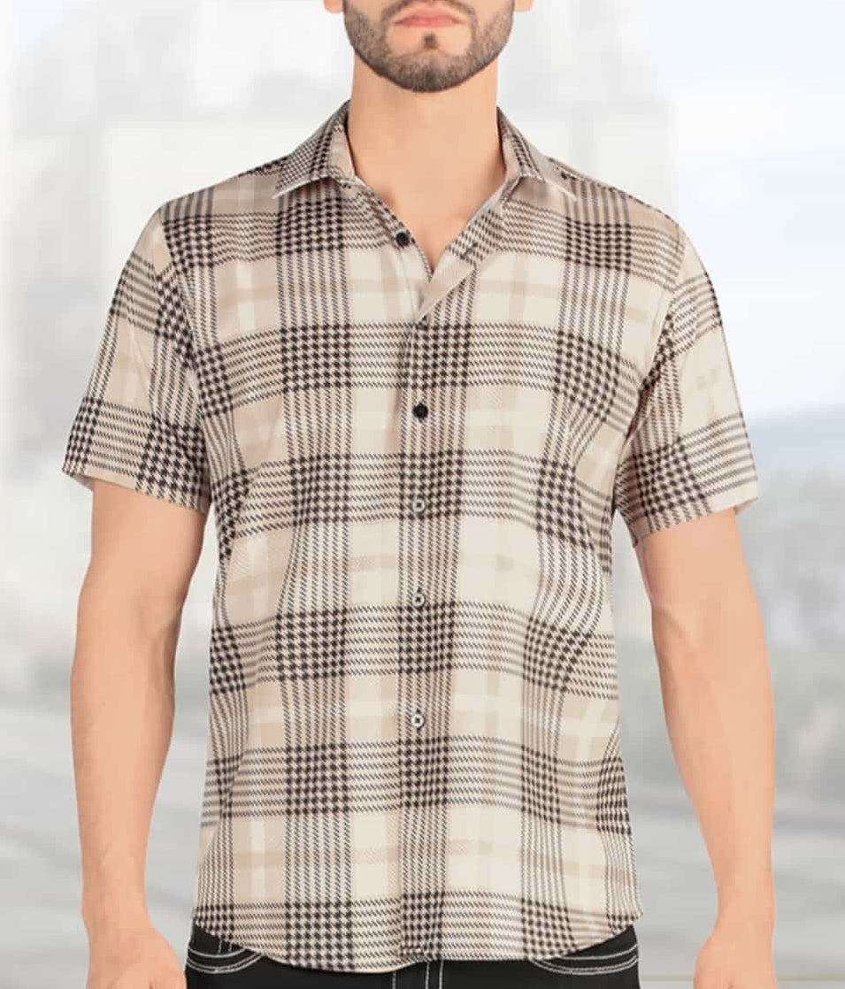 MODER FIT PRINTED SHORT SLEEVE SHIRT
