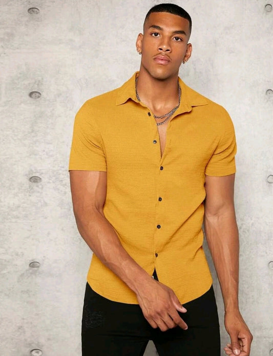 MODERN FIT PLAIN SHORT SLEEVE SHIRT