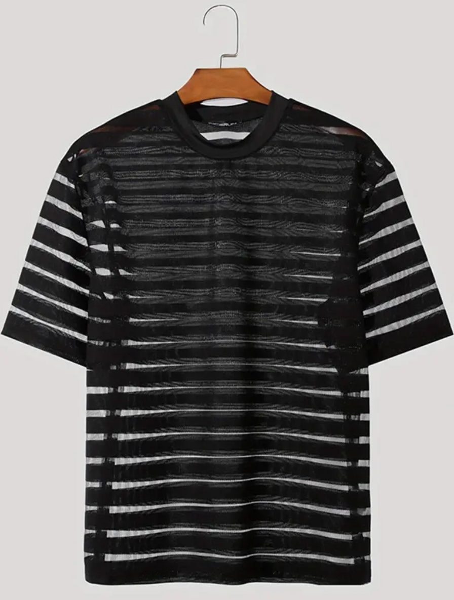 CREW NECK BREATHABLE SHORT SLEEVE T SHIRT