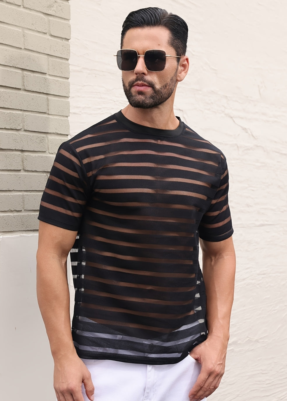 CREW NECK BREATHABLE SHORT SLEEVE T SHIRT