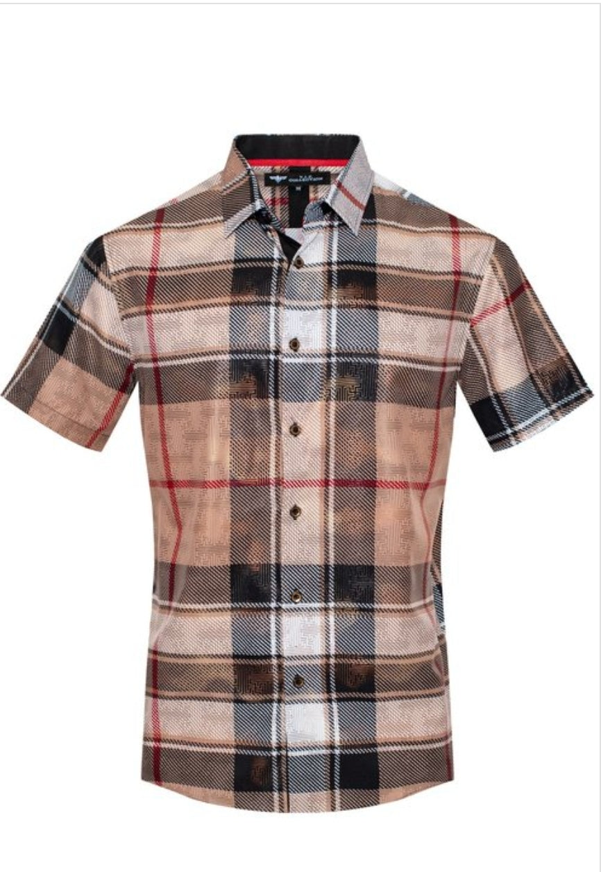 PRINTED MODERN FIT SHORT SLEEVE SHIRT