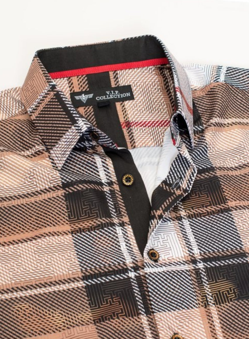 PRINTED MODERN FIT SHORT SLEEVE SHIRT