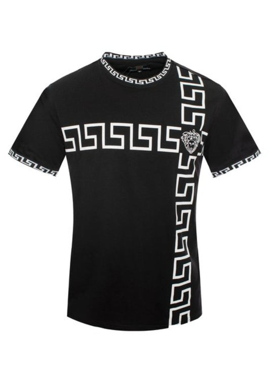 GREEK PRINTED STRETCH T SHIRT