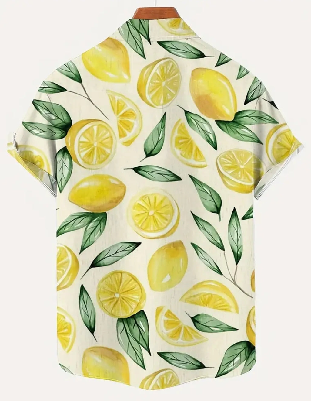 LEMON VIBRANT PRINT MEN HAWAIIAN SHIRT