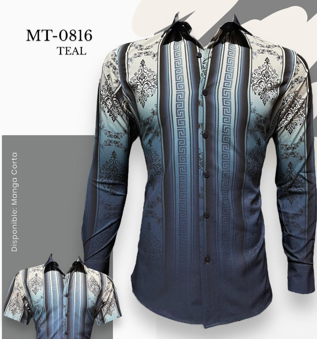 GREEK PRINTED MODERN FIT SHIRT