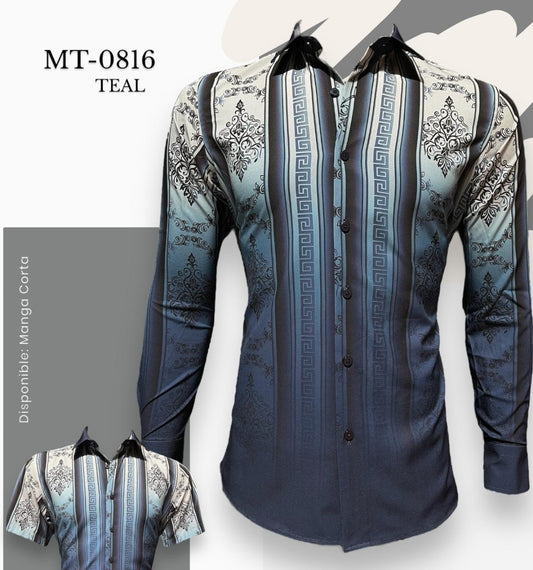 GREEK PRINTED MODERN FIT SHIRT
