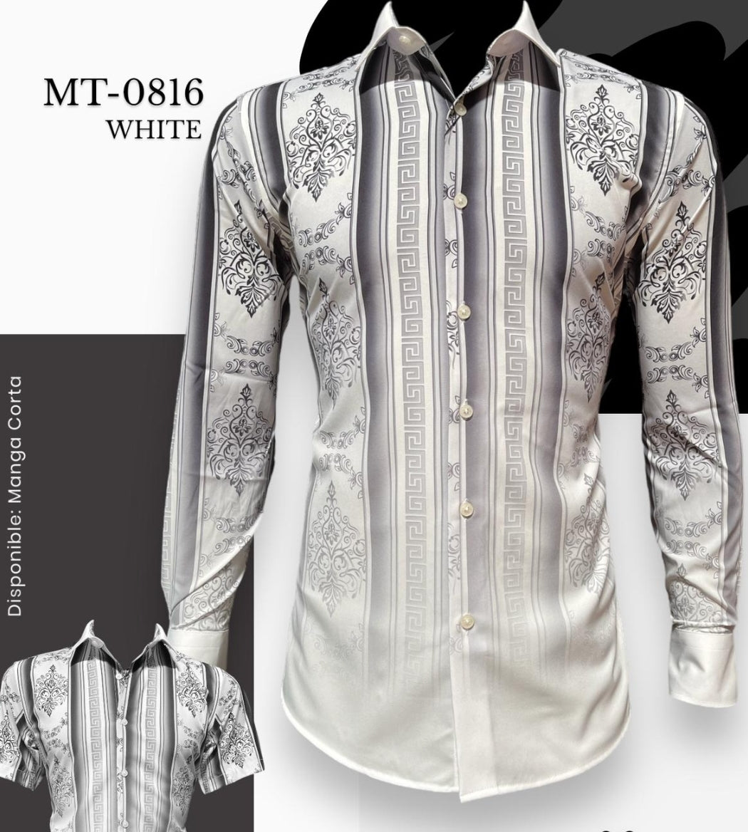 GREEK PRINTED MODERN FIT SHIRT