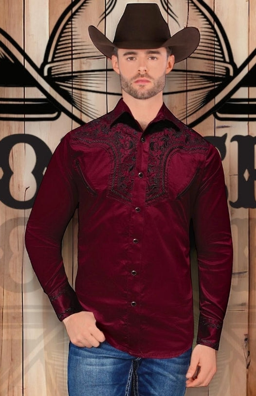MEN'S WESTERN EMBROIDERED SHIRT