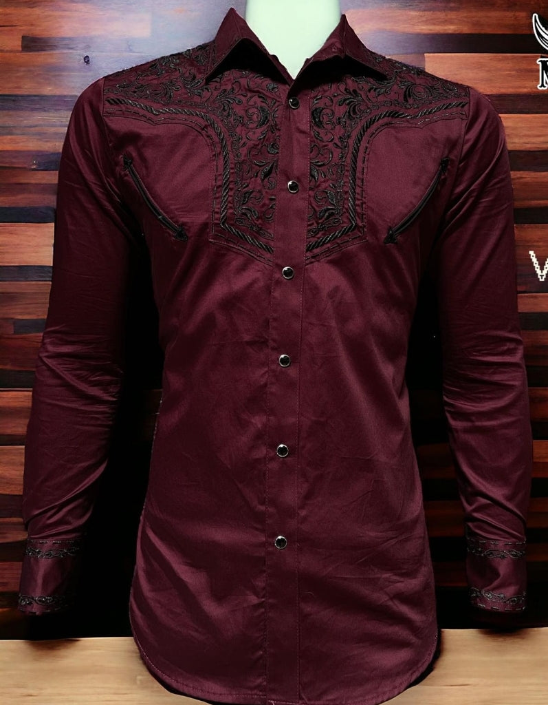 MEN'S WESTERN EMBROIDERED SHIRT