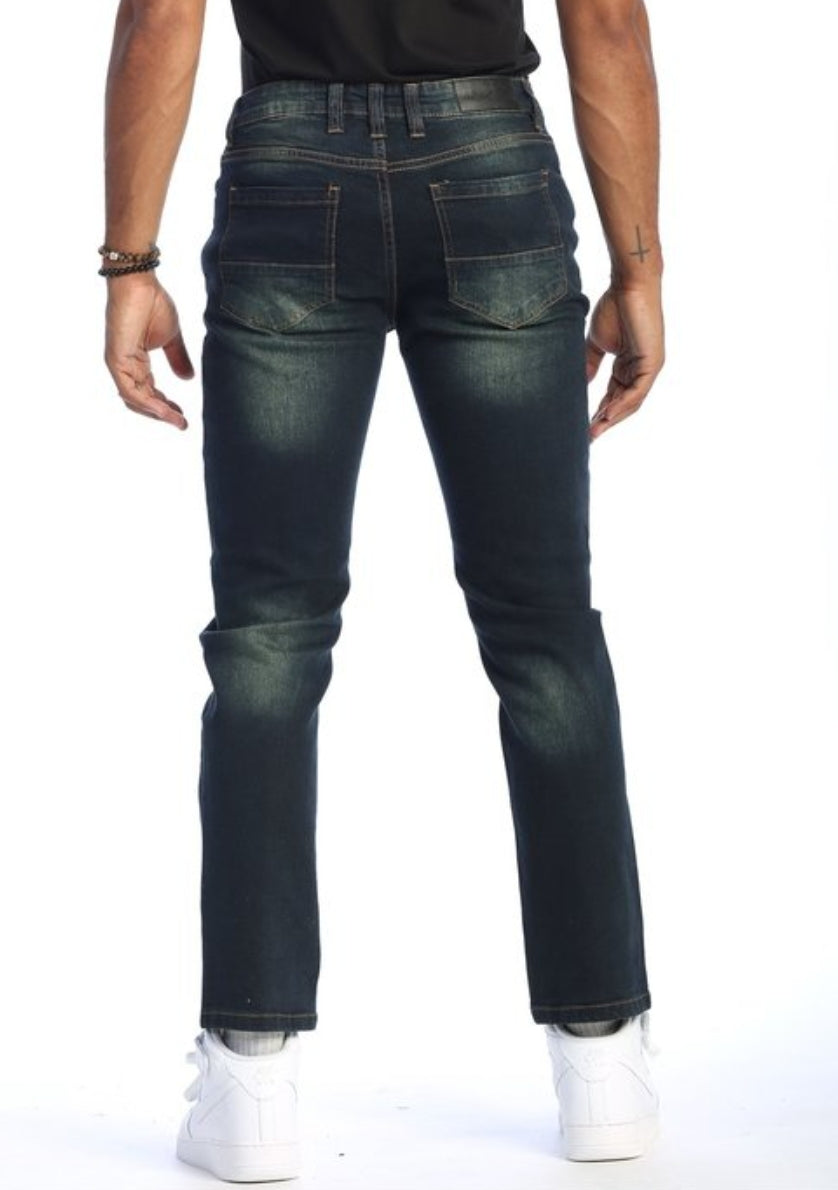 MEN SLIM FIT STRETCH RIPPED PREMIUM DENIM JEAN'S