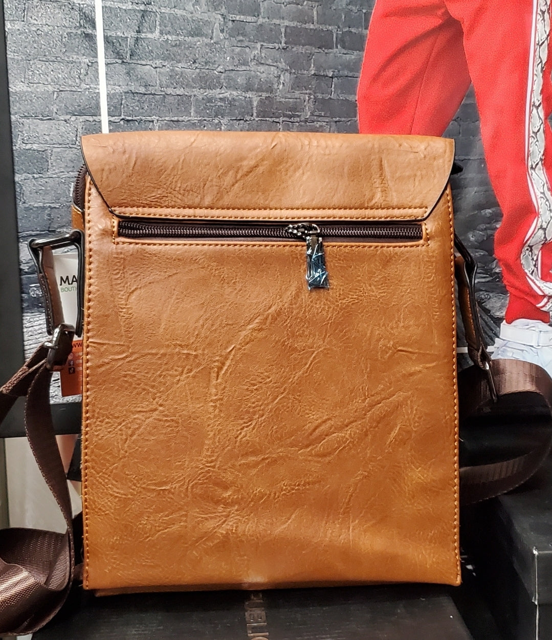 FAUX LEATHER CROSSBODY BAG