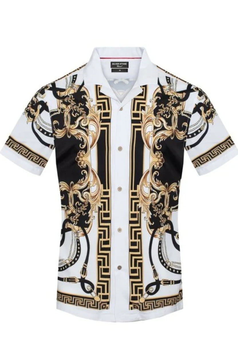 BAROQUE PRINT SHORT SLEEVE SHIRT