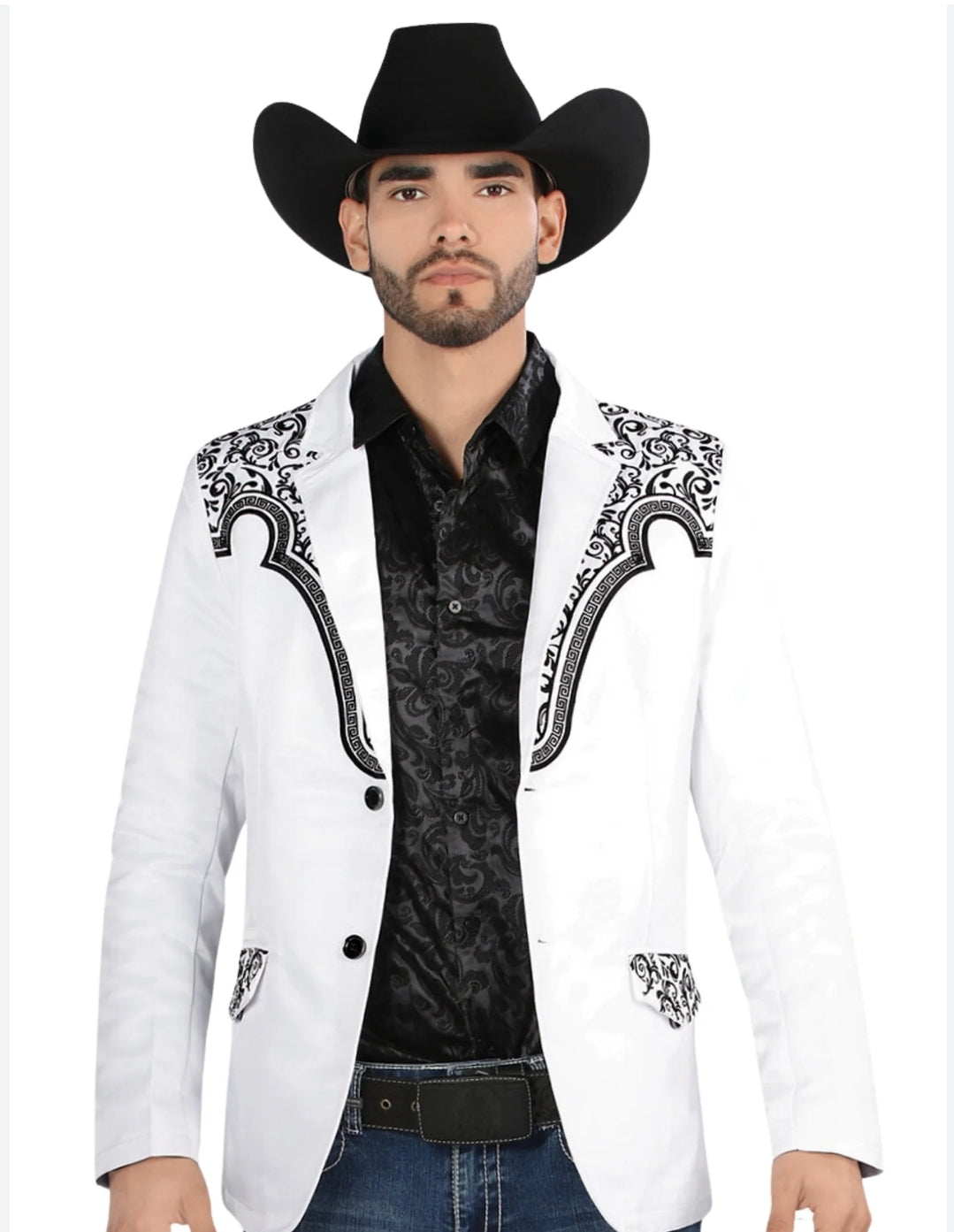 WESTERN EMBROIDERED MEN'S BLAZER