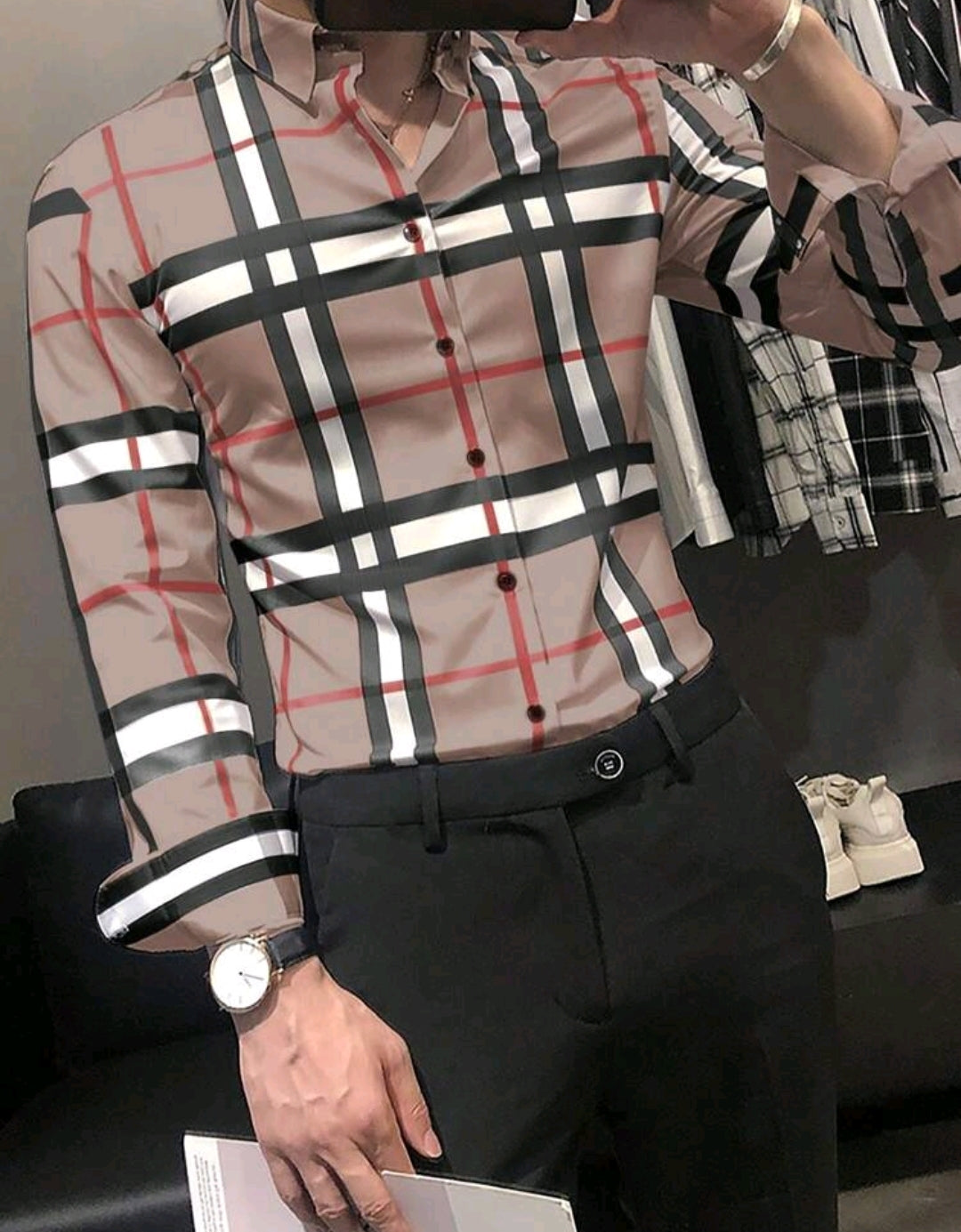 MEN PRINTED LONG-SLEEVE SHIRT