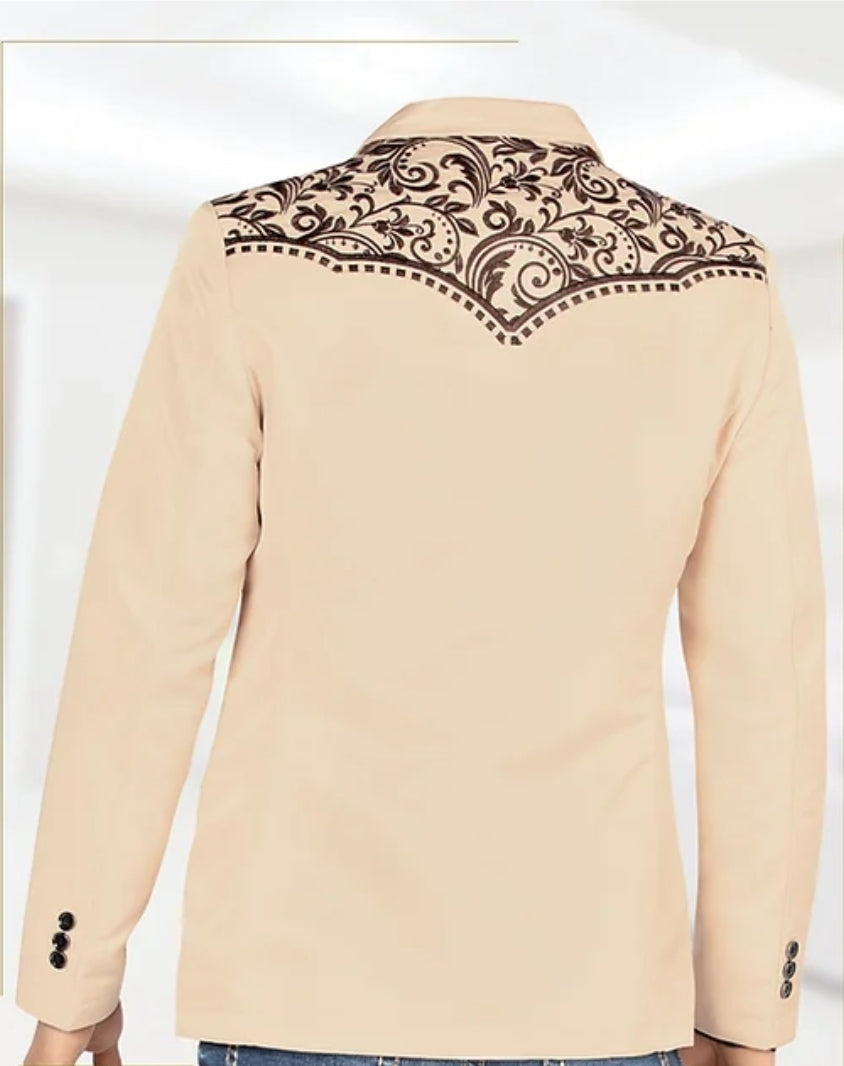 EMBROIDERED MEN MODERN FIT BLAZER