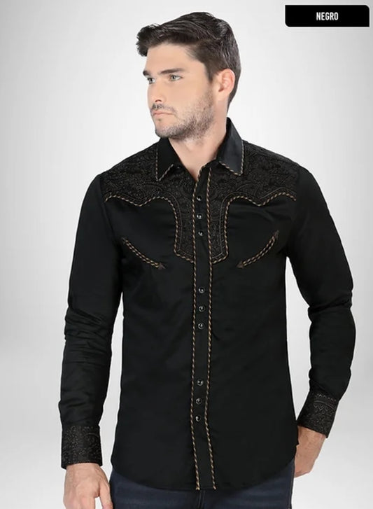 MEN'S WESTERN EMBROIDERED SHIRT