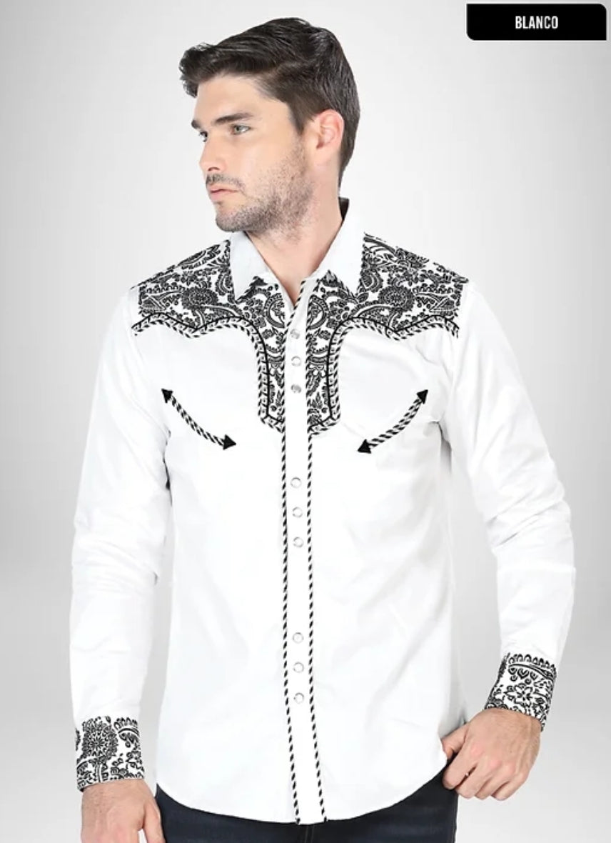 EMBROIDERED MEN LONG SLEEVE SHIRT