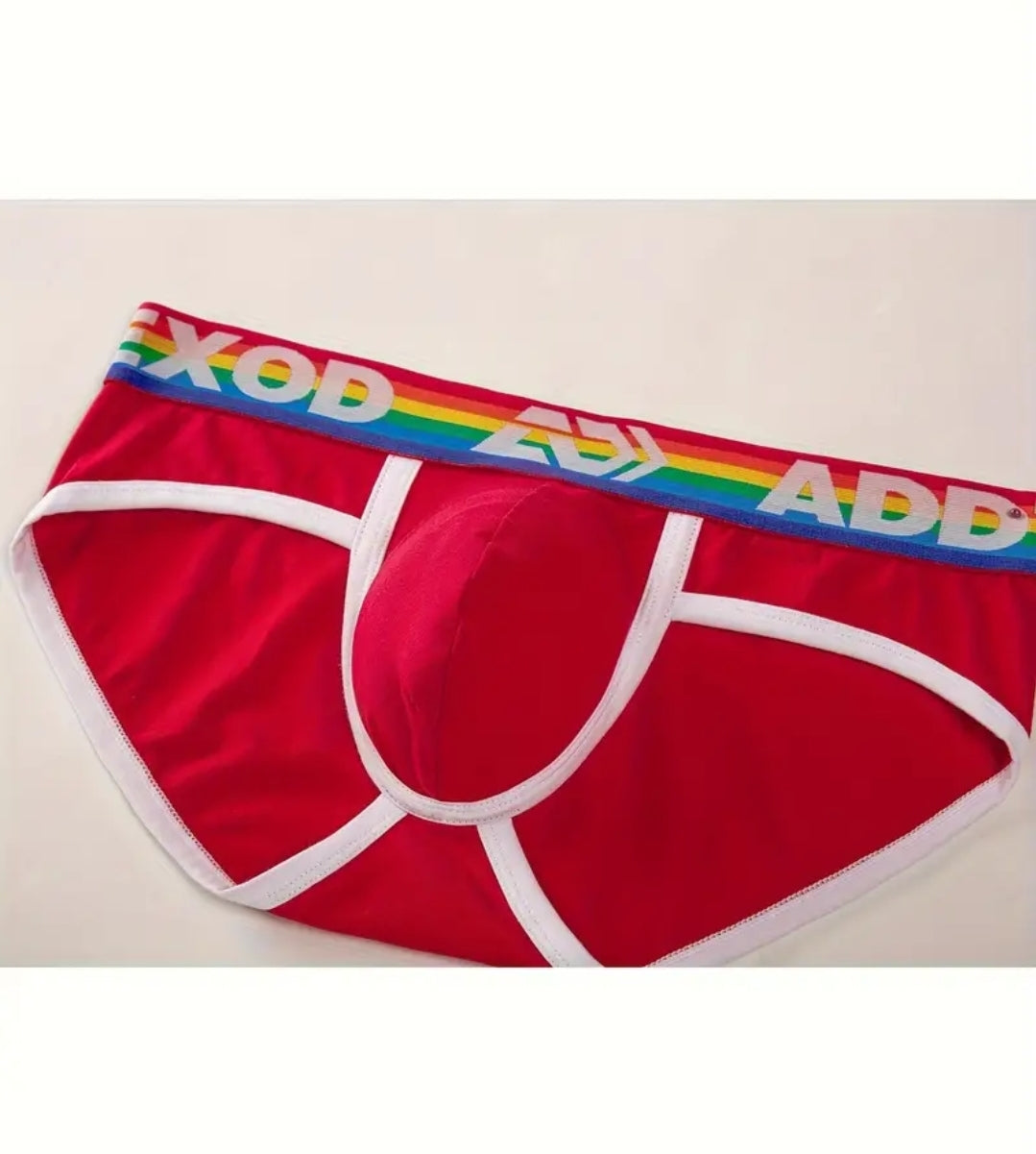 MEN RAINBOW STRIP BELT BRIEF