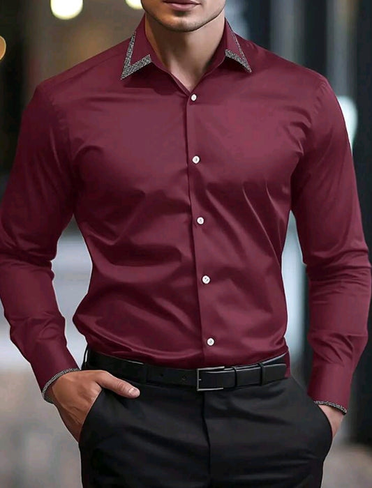 MEN'S DAILY BUSSINESS LONG SLEEVE SHIRT