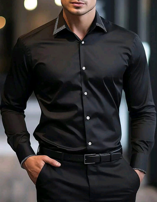 MEN'S DAILY BUSSINESS LONG SLEEVE SHIRT