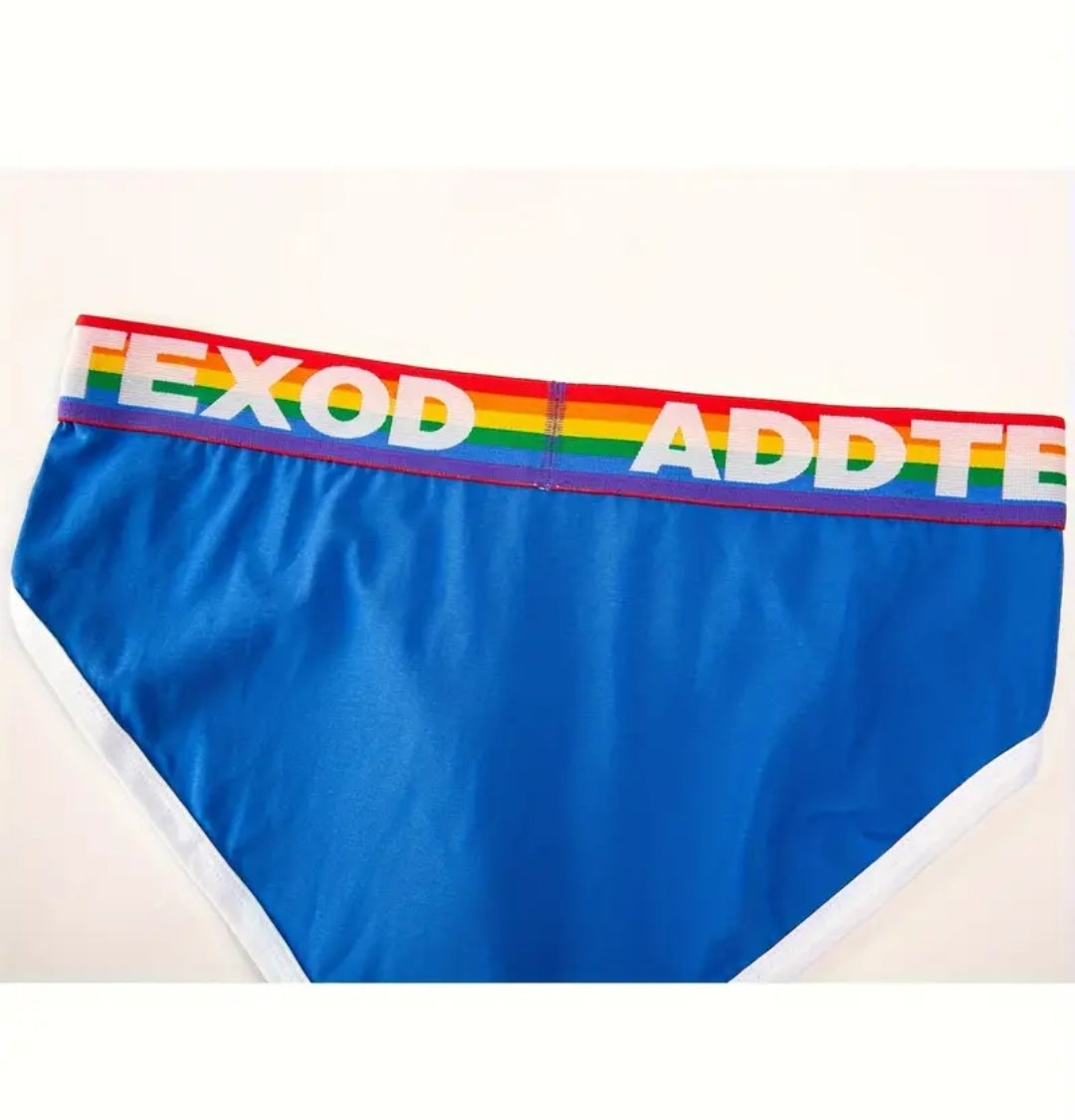 MEN RAINBOW STRIP BELT BRIEF