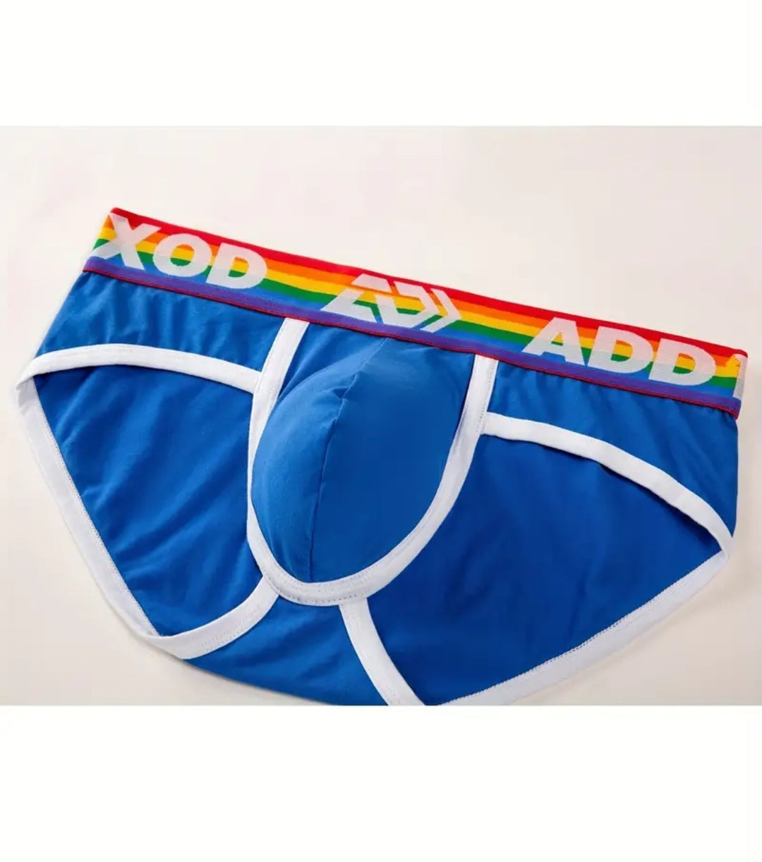 MEN RAINBOW STRIP BELT BRIEF