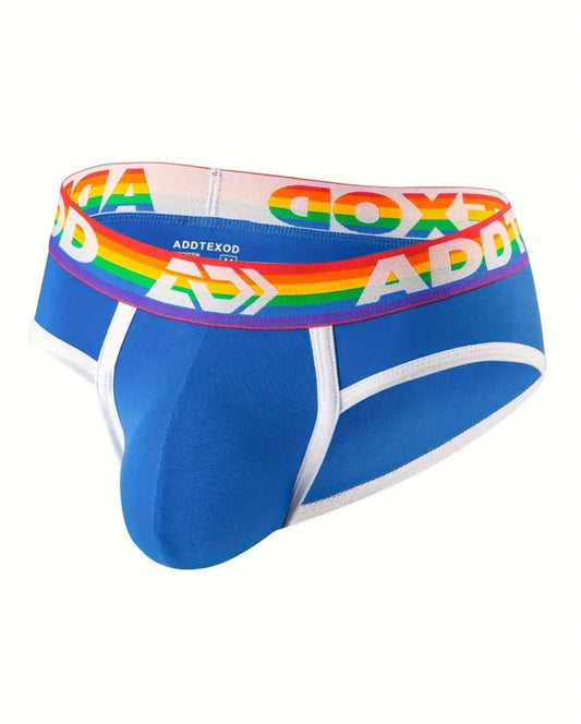 MEN RAINBOW STRIP BELT BRIEF