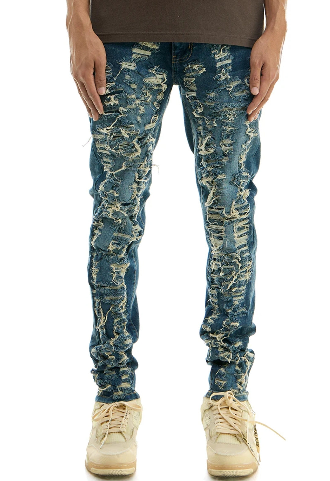 DISTRESSED SKINNY MEN JEAN'S