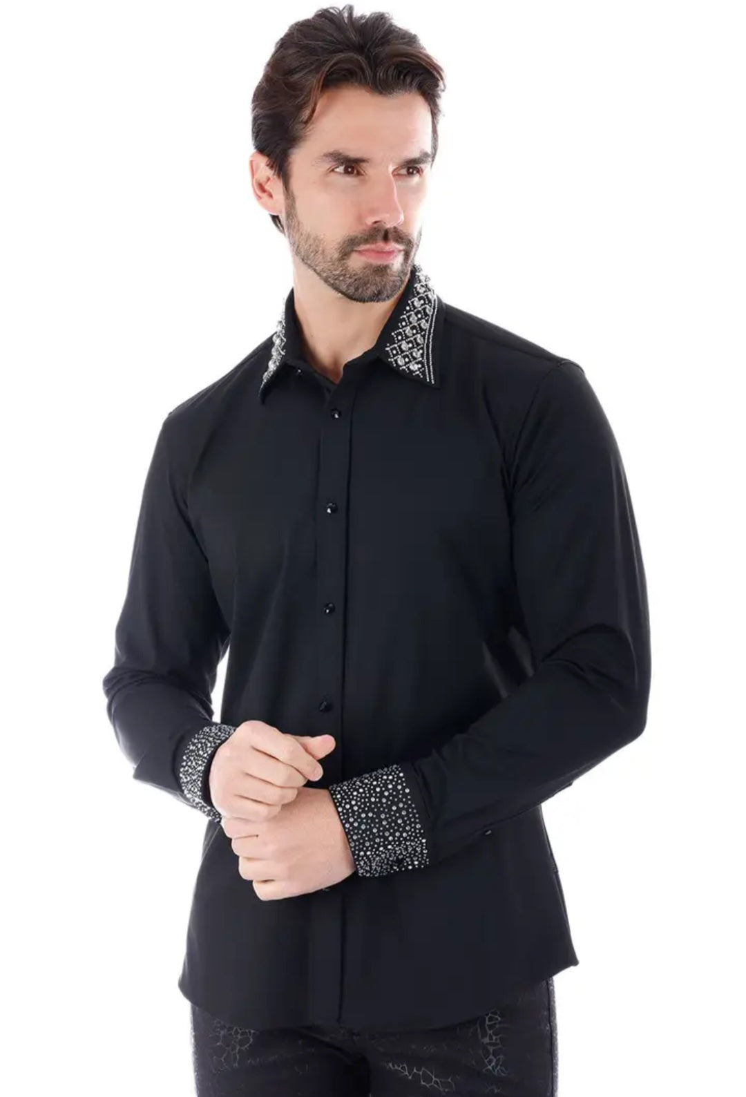 Louis Rhinestone Long Sleeve Shirt - 3 Colors