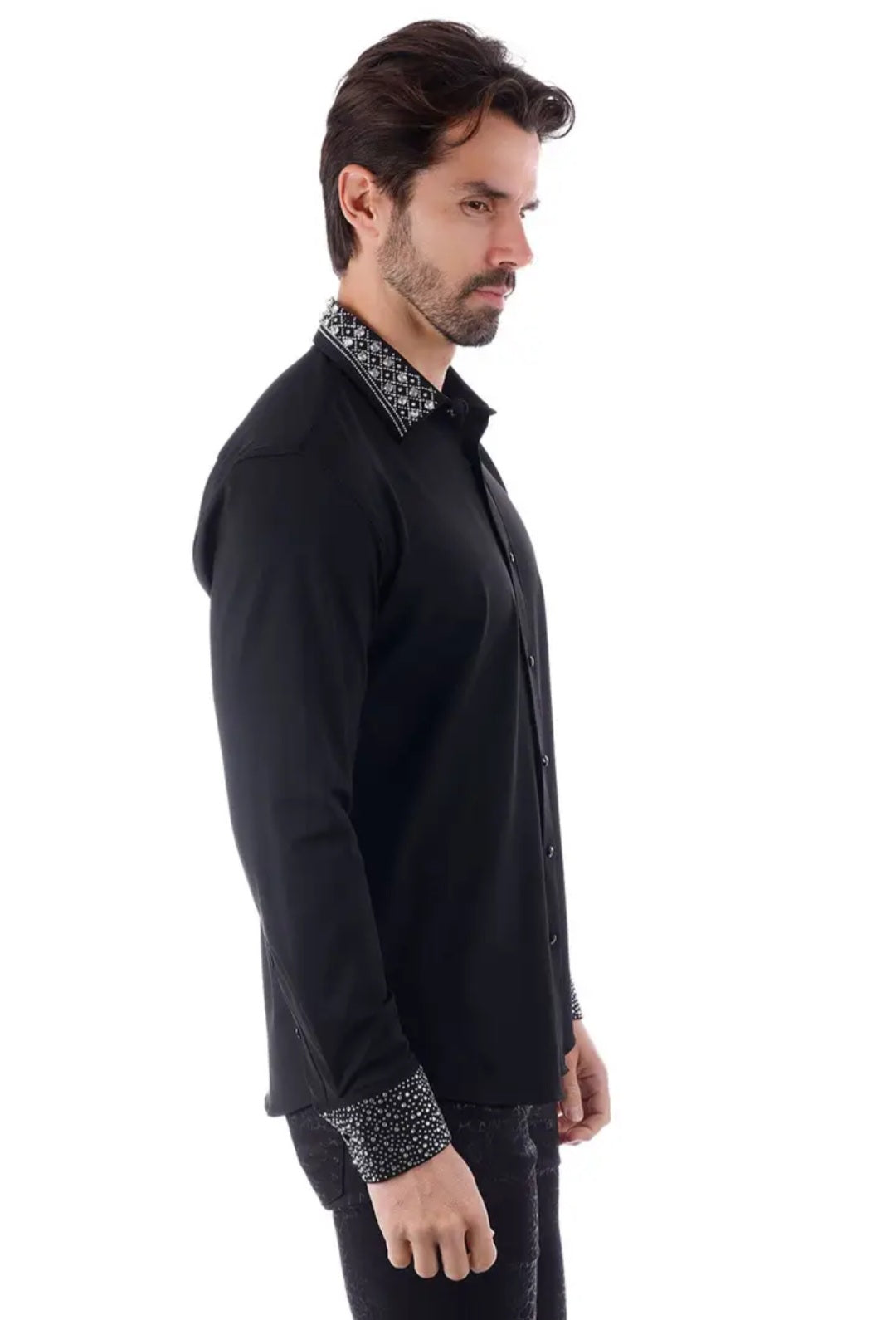 Louis Rhinestone Long Sleeve Shirt - 3 Colors