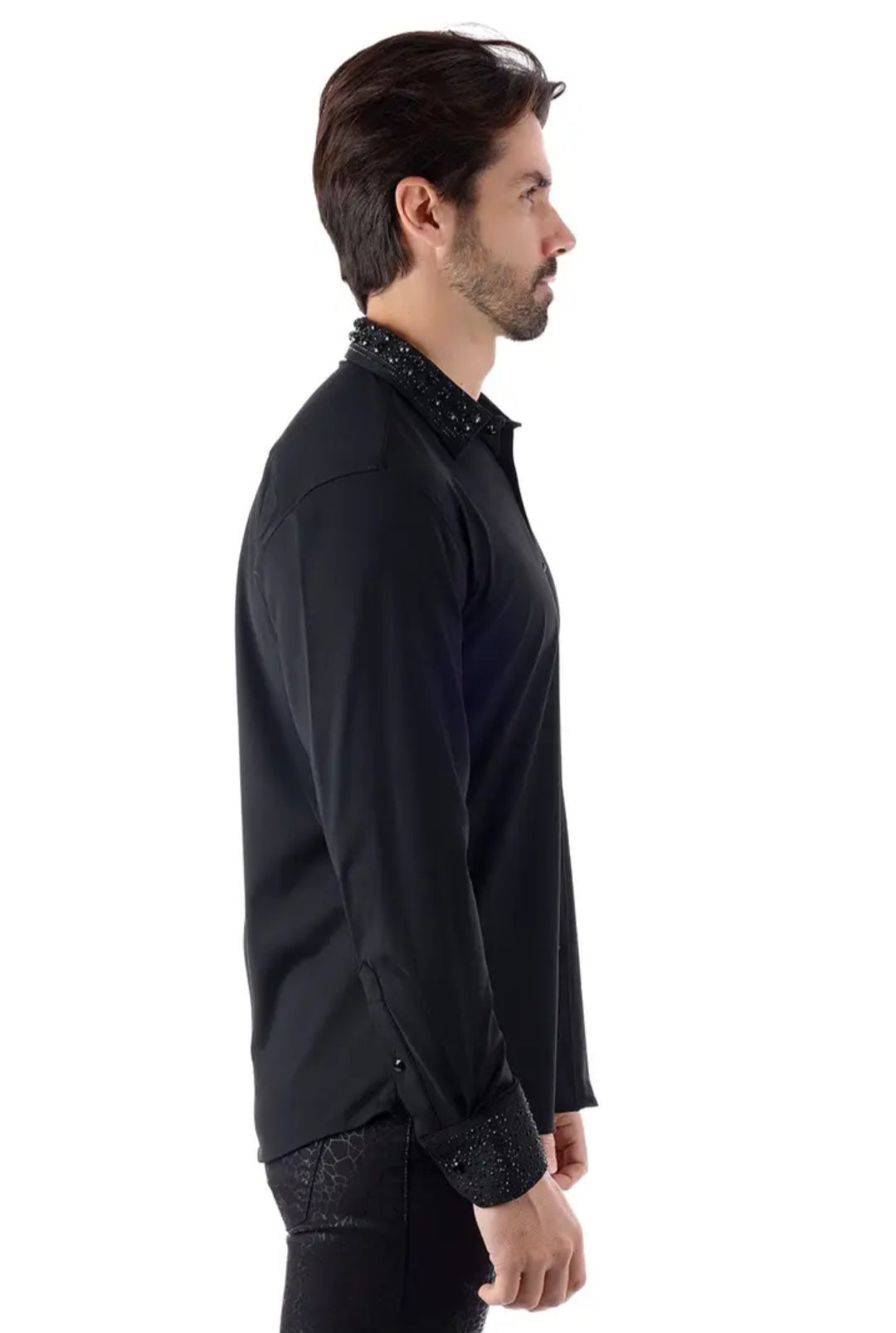 Louis Rhinestone Long Sleeve Shirt - 3 Colors