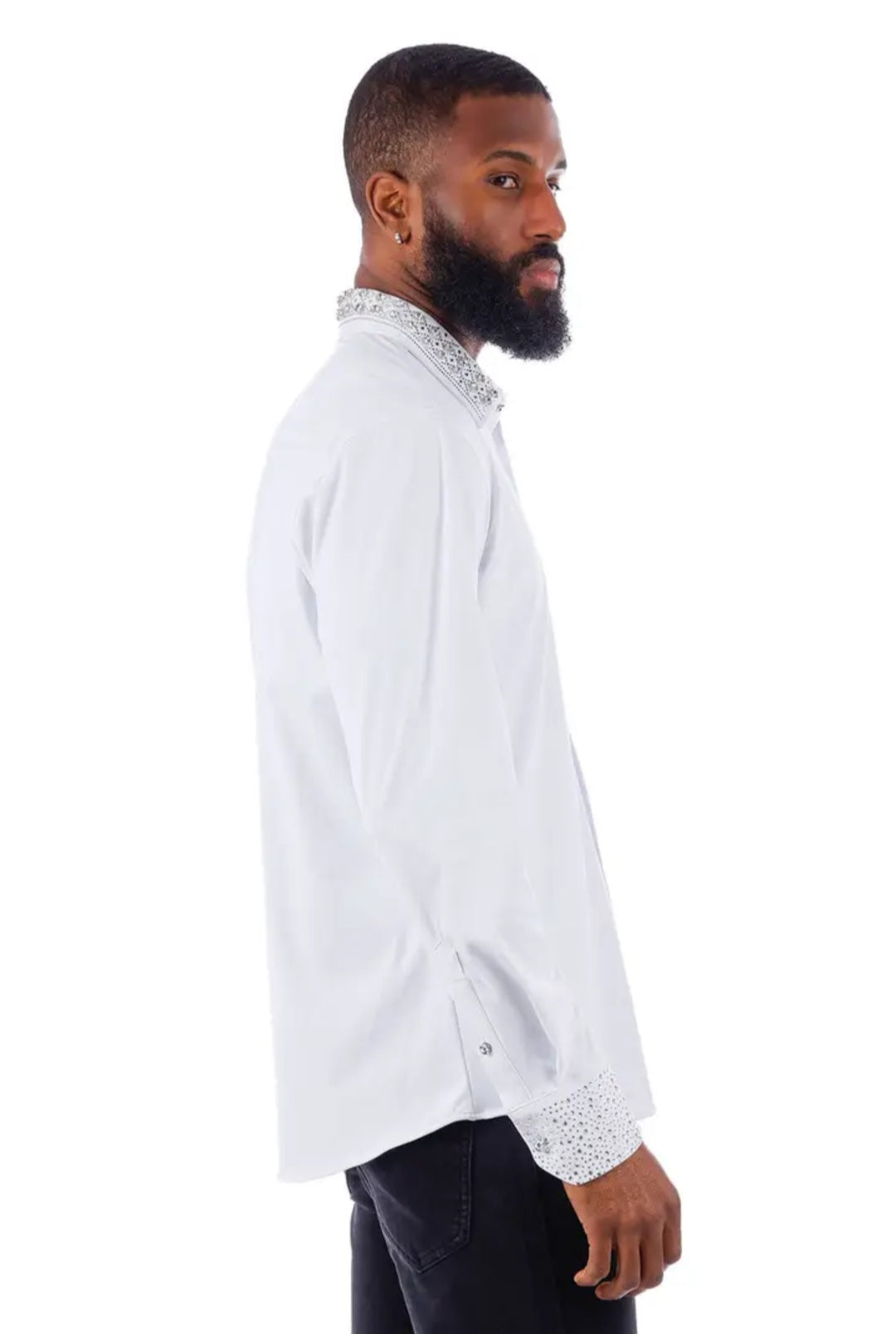 Louis Rhinestone Long Sleeve Shirt - 3 Colors