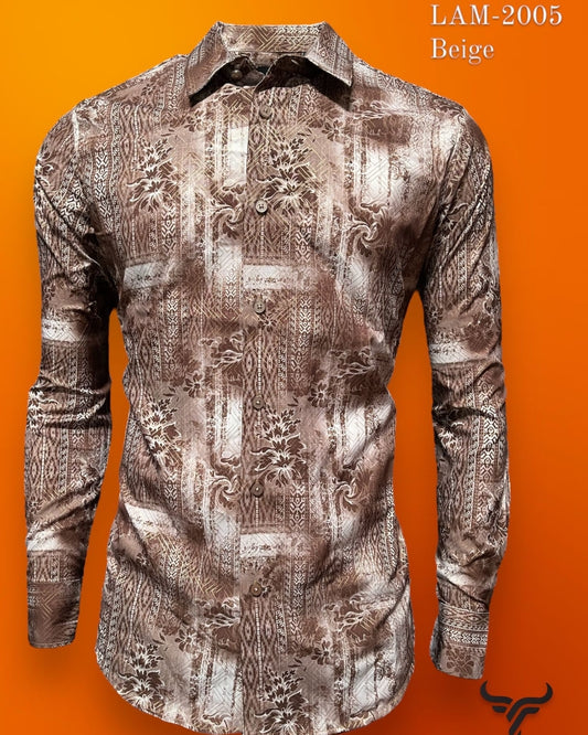 GEOMETRIC PRINTED LONG SLEEVE SHIRT