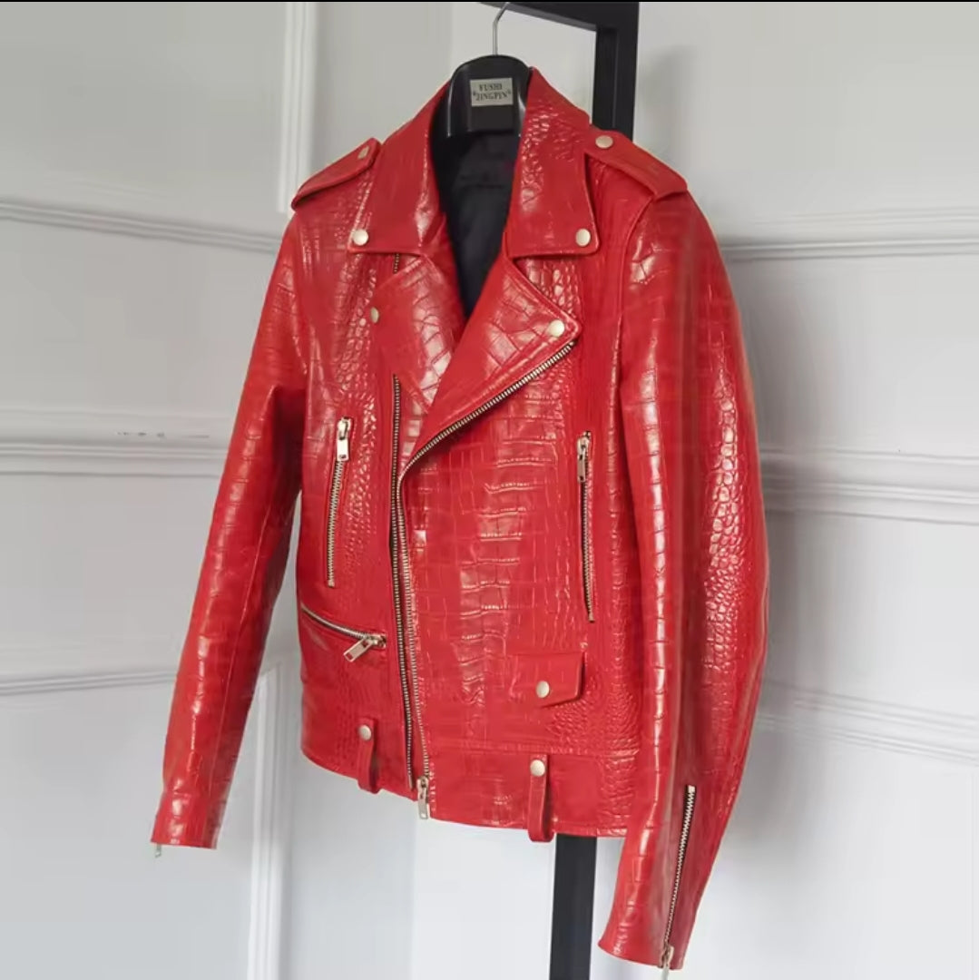 BIKER STREET WEAR CROCODILE JACKET