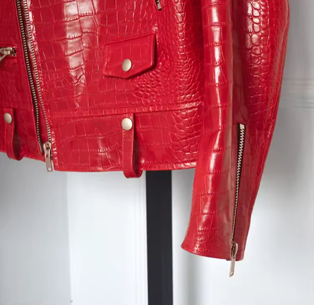 BIKER STREET WEAR CROCODILE JACKET