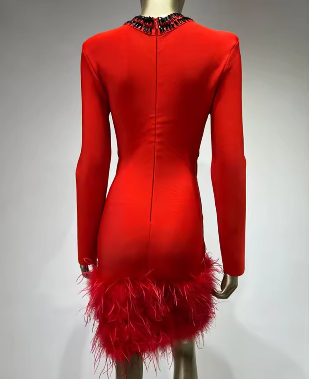 LUXURY LONG SLEEVE BANDAGE MINI DRESS