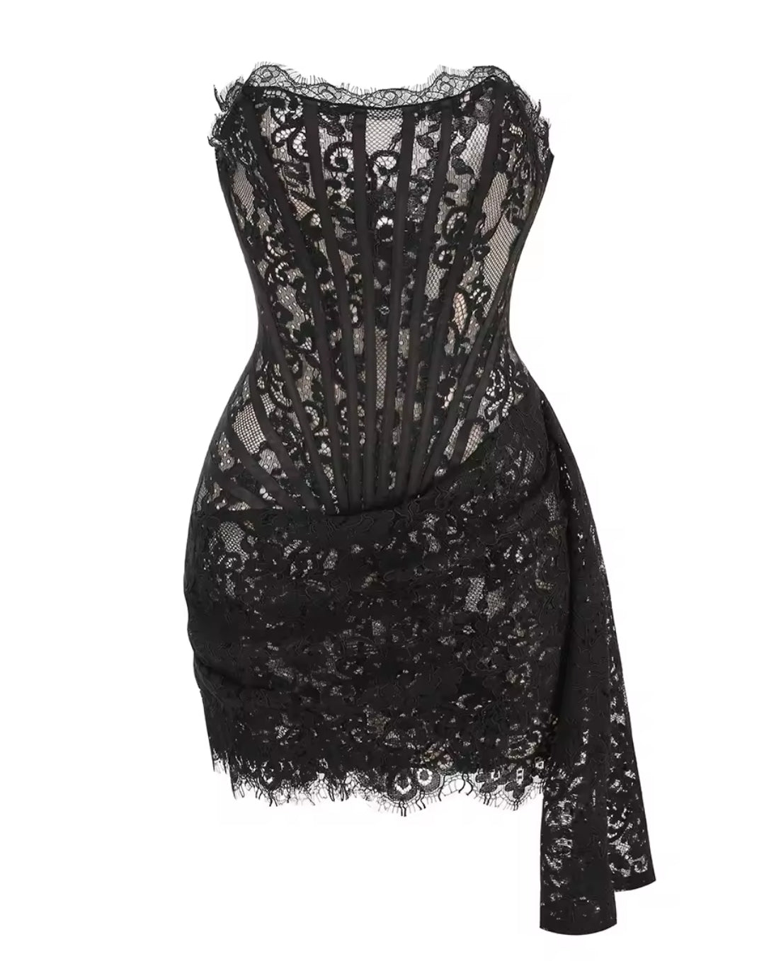 CARLOTA LACE CORSET BUSTIER MINI DRESS