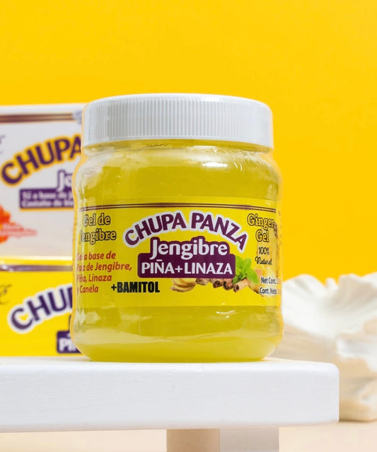 CHUPAPANZA GEL DE GENGIBRE PIÑA Y LINAZA PARA ESTRÍAS FLACIDEZ CELULITIS